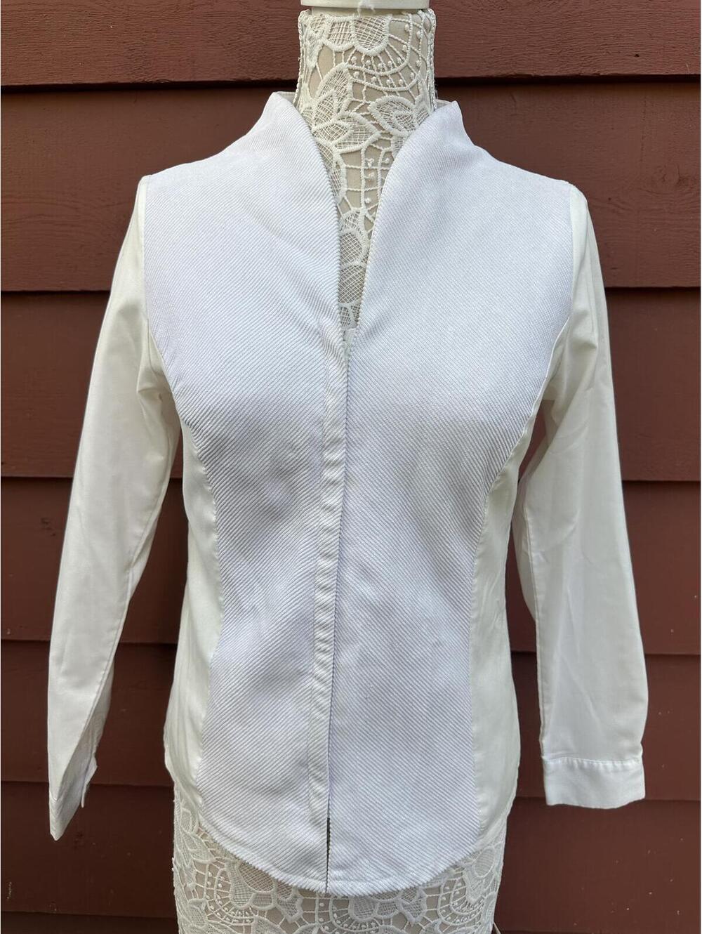 MISSLOOK White Zip Front Structured Jacket